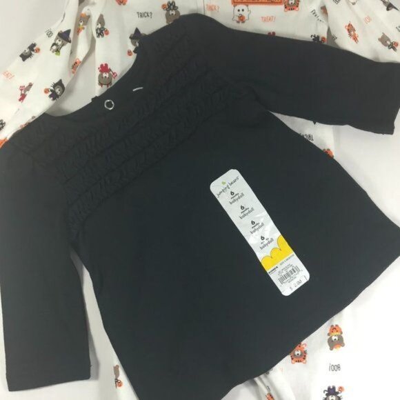 Babys 1st Halloween Sleepwear & Black Babydoll Outfit Set Size 6 Months - Picture 6 of 9